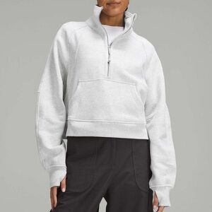 *Flawed* Lululemon Scuba Oversized Funnel Neck Half zip Heathered Grey XS/S